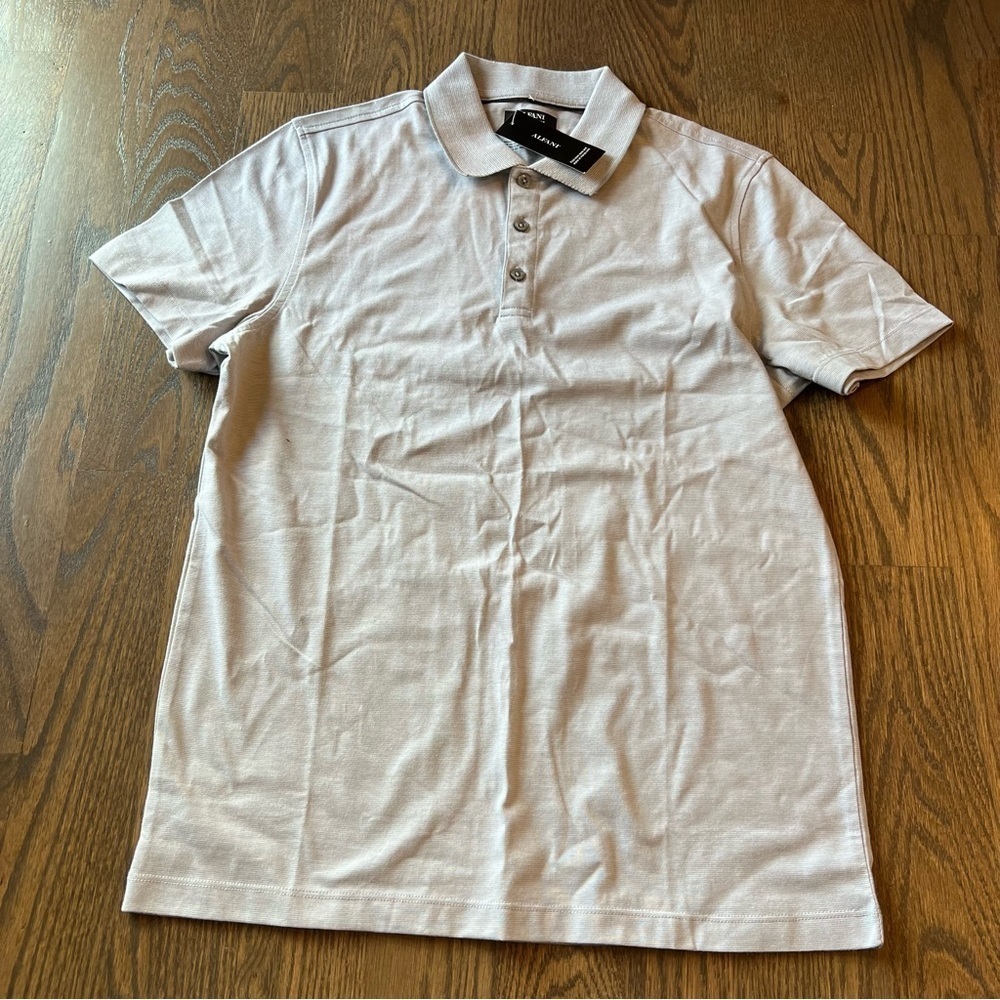 NWT Alfani Classic men’s 3 button short sleeve polo size medium